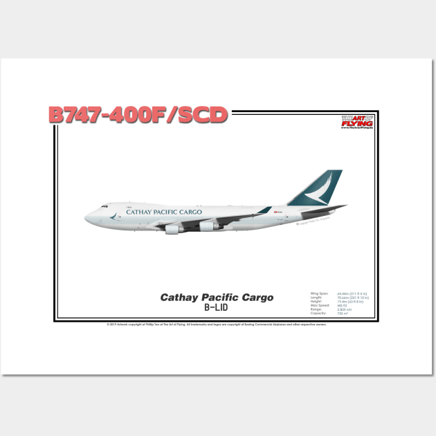 Boeing B747-400F/SCD - Cathay Pacific Cargo (Art Print) Wall Art by TheArtofFlying